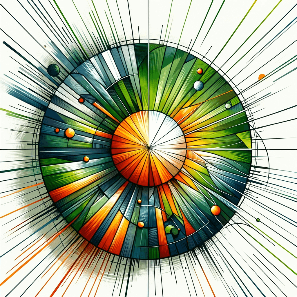 DALL·E-2024-01-27-20.14.24-Create-an-abstract-geometric-artwork-reflecting-a-blend-of-emotions.-In-the-center-a-large-bright-green-circle-represents-a-more-energized-and-posit